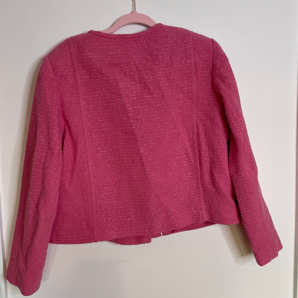 Mango Pink Double-Breasted Tweed Jacket - Picture 5 of 6